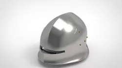 German Gothic Sallet Helmet Low-poly 3D model