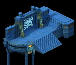 Ghost face peak - ghost mound door 01 3D model