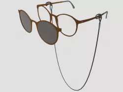Glasses with sunglasses iman 3D model