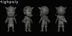 Gnome warrior 3D model