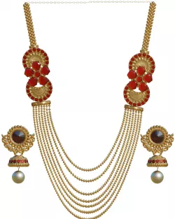Gold and Ruby Jewelry set 3D model