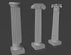 Greek Columns Pack 3D model