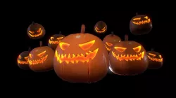 halloween pumpkin Jack olantern Cartoon Game Ready Low-poly 3D model