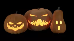Halloween Pumpkins rigged and animated 3d models  Low-poly 3D model