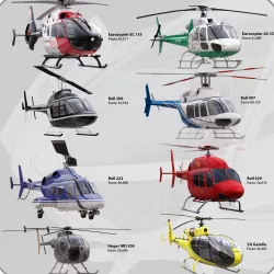 Helicopters Collection 3D model