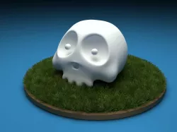 Highpoly Skeleton Head 3D model