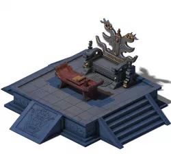 Huanglongshan - stone hall throne 02 3D model