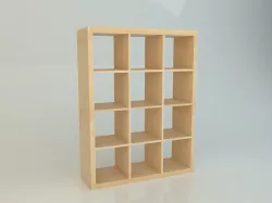 IKEA KALLAX 3x4 realistic measurements 3D model 3D model
