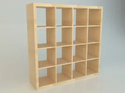 IKEA KALLAX 4x4 realistic measurements model Low-poly 3D model