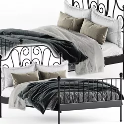 Ikea Leirvik Bed Frame 3D model