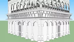 indian jodhpuri stone ghanta ghar sumer gate 3d modal Low-poly 3D model
