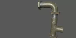 Industrial Pipe low poly 3d model Low-poly 3D model