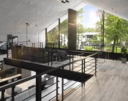 Interior modern loft vintage retro industrialv 2016 3D model