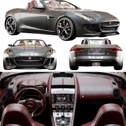 Jaguar F TYPE  With HQ Interior 3D model