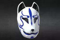 Japanese Kitsune Fox Mask Low-poly 3D model
