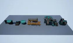 Join to rocks Low-poly 3D model