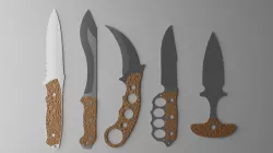 knife modeling Low-poly 3D model