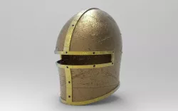 Knight Great Helm Barbute 3D model