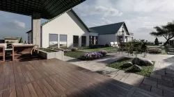 LANDSCAPE BACKYARD DESIGN OF LUXURY HOUSE 3D model