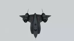 Lockheed YF-12A Interceptor aircraft Low-poly 3D model