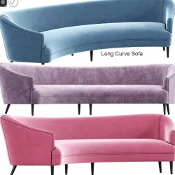 Long Curve Sofa 3D model