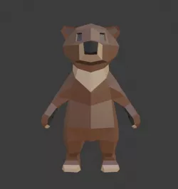 Low Poly Bear Low-poly 3D model