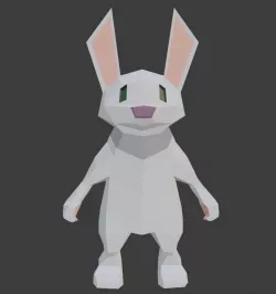 Low Poly Bunny Low-poly 3D model