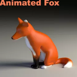 Low Poly Fox - Animated Low-poly 3D model