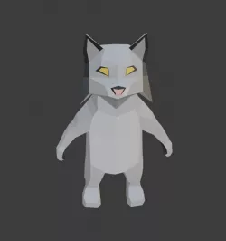 Low Poly Lynx wolf Low-poly 3D model
