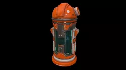 Low poly sci fi laboratory capsule model Low-poly 3D model