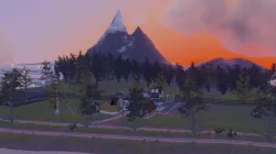 Low poly town in Norway Low-poly 3D model