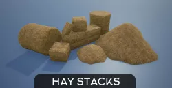 Lowpoly Hay Stacks Low-poly 3D model