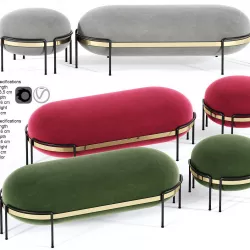Macaron pouf - Large 3D model