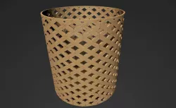 Marble bin Low-poly 3D model