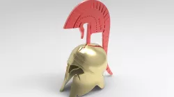 Medieval Armour Spartan Greek Helmet 3D model