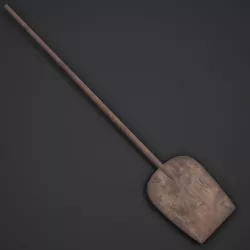  Medieval Bread Paddle  Low-poly 3D model