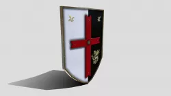 Medieval Heater Shield Low-poly 3D model
