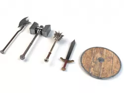 Medieval weapon pack 3D model