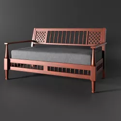 Mediha 3 Seater Sofa Low-poly 3D model