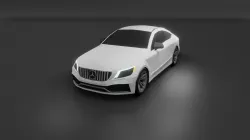 Mercedes c63 AMG coupe 2020 low poly 3D model Low-poly 3D model