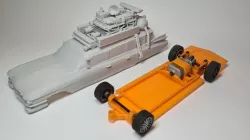 MILLER METEOR - ECTO-1 1959 GHOSTBUSTERS SLOT CAR CHASSIS 3D model