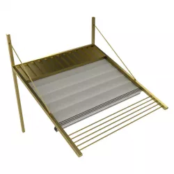 Motorized Pergola 3 brass satin polished 3D model