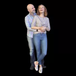 No216 - Couple Standing 3D model
