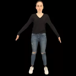 No302 - Female T Pose 3D model