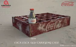  OLD COCA COLA CARRYING CASE AND ONE BOTTLE DESIGN Low-poly 3D model