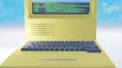 Old style pC Low-poly 3D model