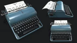 Olympia Typewritter Low-poly 3D model