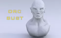 Orc bust 3D model