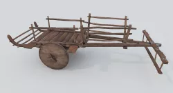 Ox Cart PBR Low Poly Improved  Low-poly 3D model