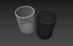 Paper Bin  Low-poly 3D model